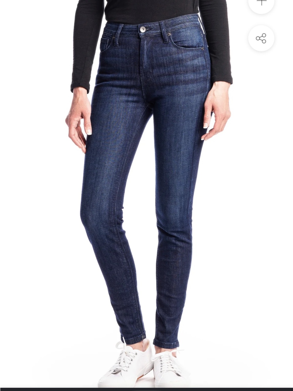 Haala Whitney High Rise Skinny Jeans Deep Ocean with Navy Stitching New Size 28